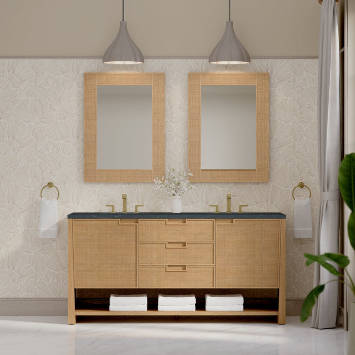 James Martin Solene 72" Double Bathroom Vanity, Seaside Oak