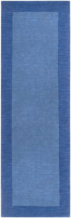 Macedon Blue Bordered Wool Rug