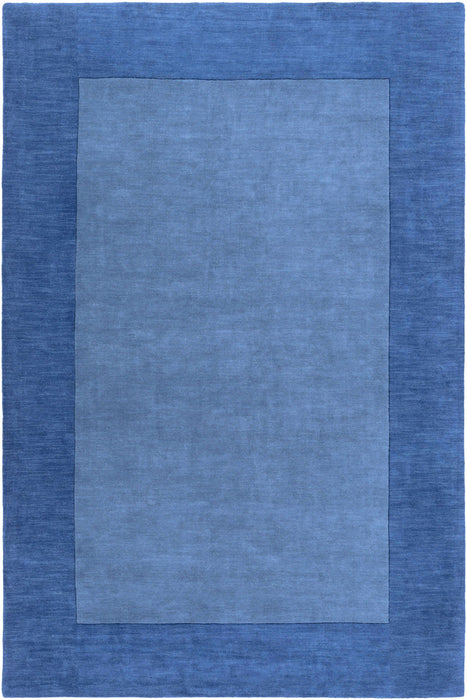 Macedon Blue Bordered Wool Rug