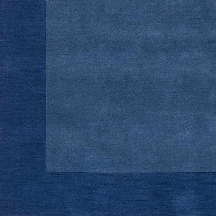 Macedon Blue Bordered Wool Rug