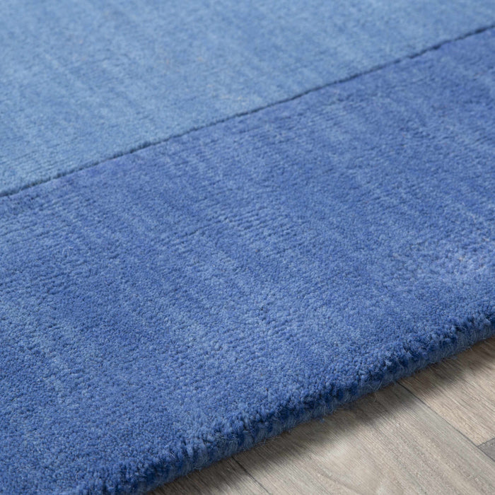 Macedon Blue Bordered Wool Rug