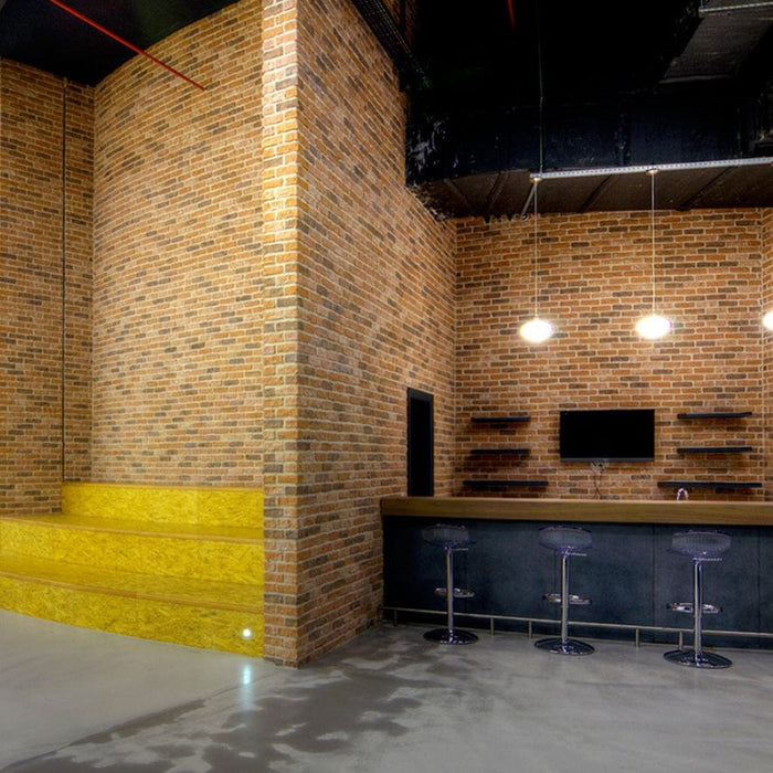 Granulbrick Orange Manufactured Stone Handmade Brick Veneer - Livfloors Collection