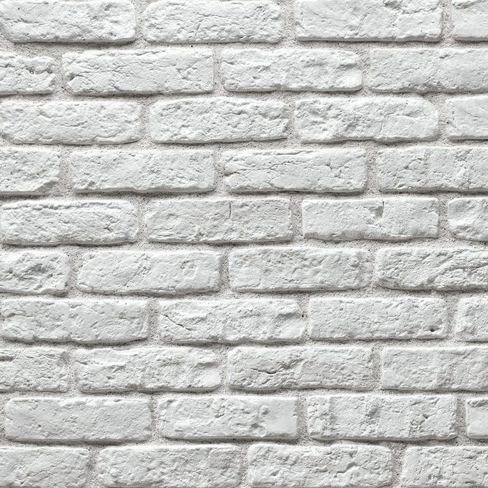 Granulbrick White Manufactured Stone Handmade Brick Veneer - Livfloors Collection