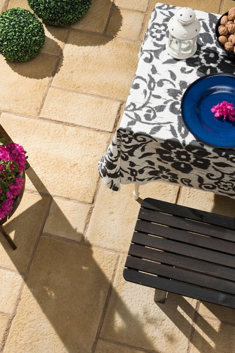 Dark Yellow Sienna Manufactured Stone Pavers Pattern F01DY - Livfloors Collection