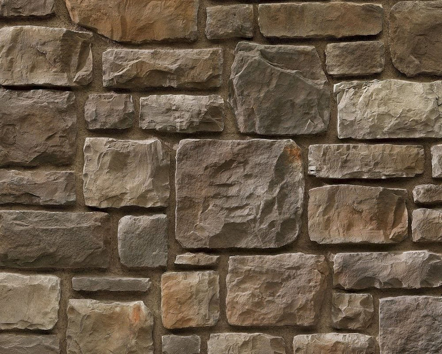 Ashlar Pattern Masso Coffee Manufactured Stone Handmade Veneer - Livfloors Collection