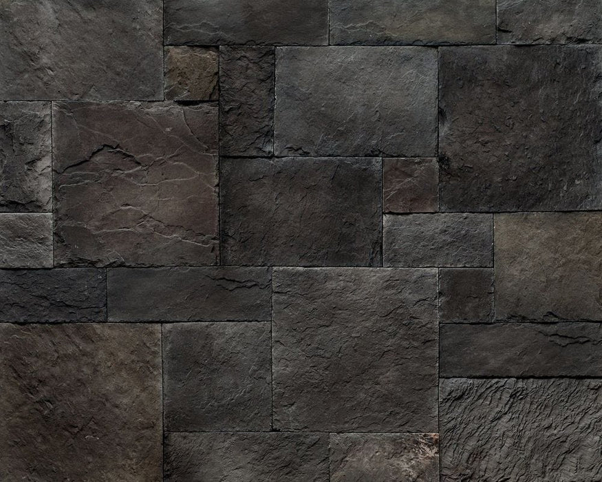 Ashlar Pattern Petra Anthracite Manufactured Stone Handmade Veneer - Livfloors Collection