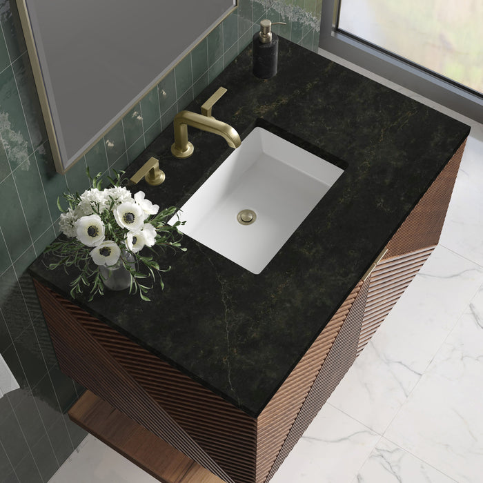 James Martin Marcello 36" Floating Single Bathroom Vanity, Chestnut