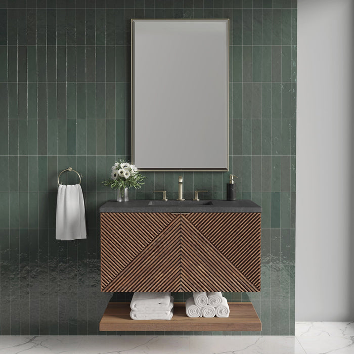 James Martin Marcello 36" Floating Single Bathroom Vanity, Chestnut