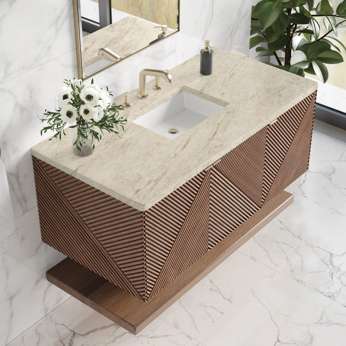 James Martin Marcello 48" Floating Single Bathroom Vanity, Chestnut