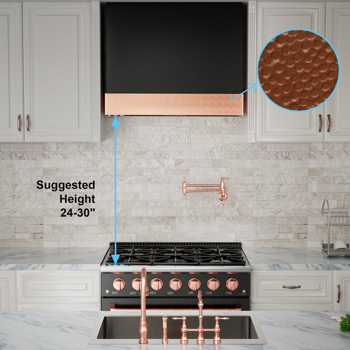 Akicon 36" Stainless Steel Wall Mount Range Hood with 600 CFM Vent Hood - AK-HS36HD-JB