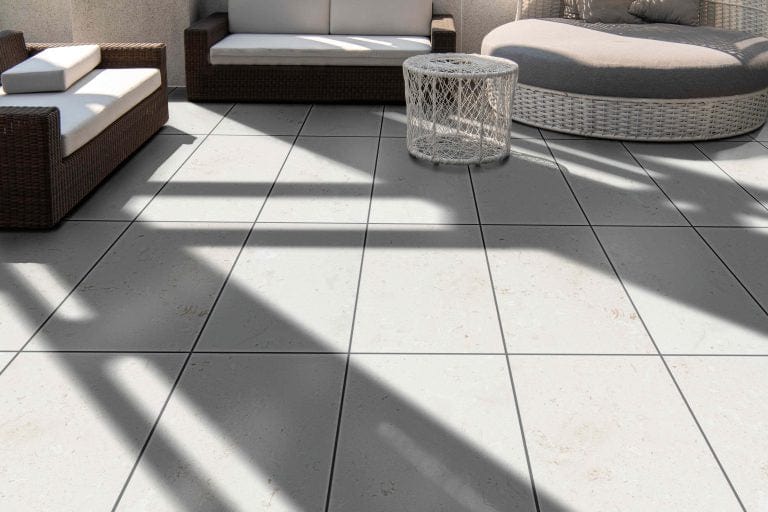 Mayra White Limestone Brushed Floor and Wall Tile 24"x48"x1/2" - Livfloors Collection