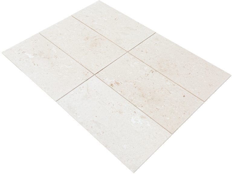 Mayra White Limestone Brushed Floor and Wall Tile - Livfloors Collection