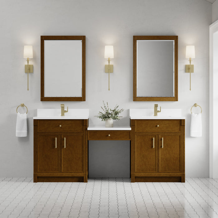 James Martin Bellshire 84" Single Bathroom Vanity, Honey Oak