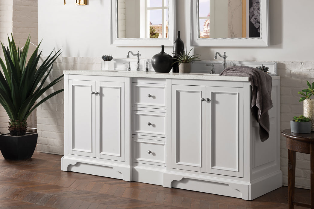 James Martin De Soto 72" Double Bathroom Vanity, Bright White