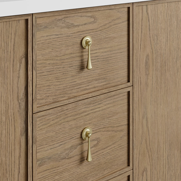 James Martin Kinnsden 72" Double Bathroom Vanity, Weathered Oak