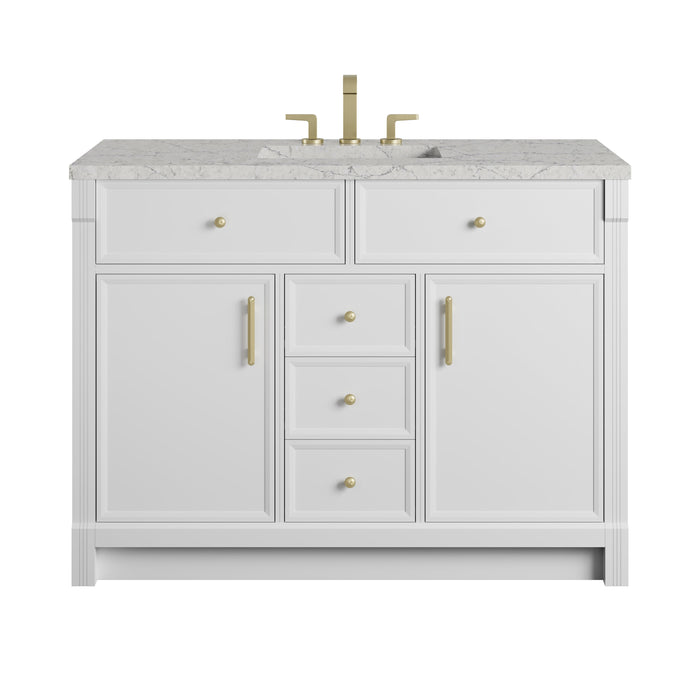 James Martin Bellshire 48" Single Bathroom Vanity, Bright White