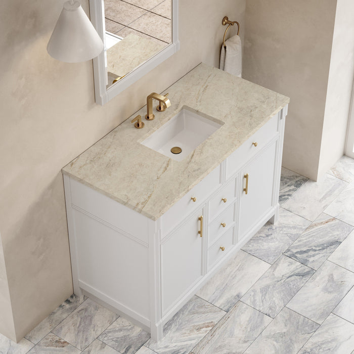James Martin Bellshire 48" Single Bathroom Vanity, Bright White