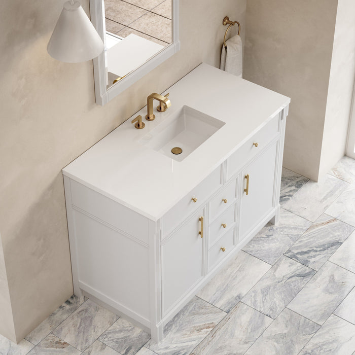 James Martin Bellshire 48" Single Bathroom Vanity, Bright White