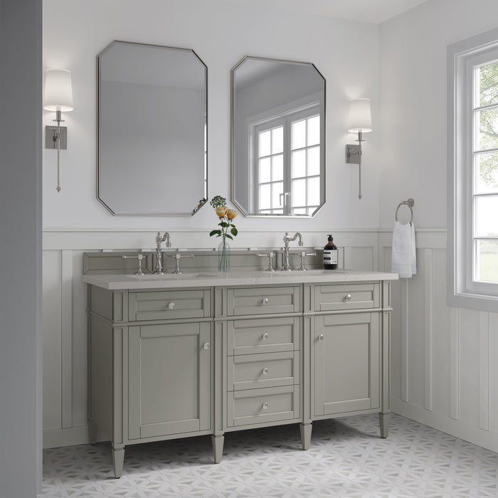James Martin Brittany 60" Double Bathroom Vanity, Urban Gray