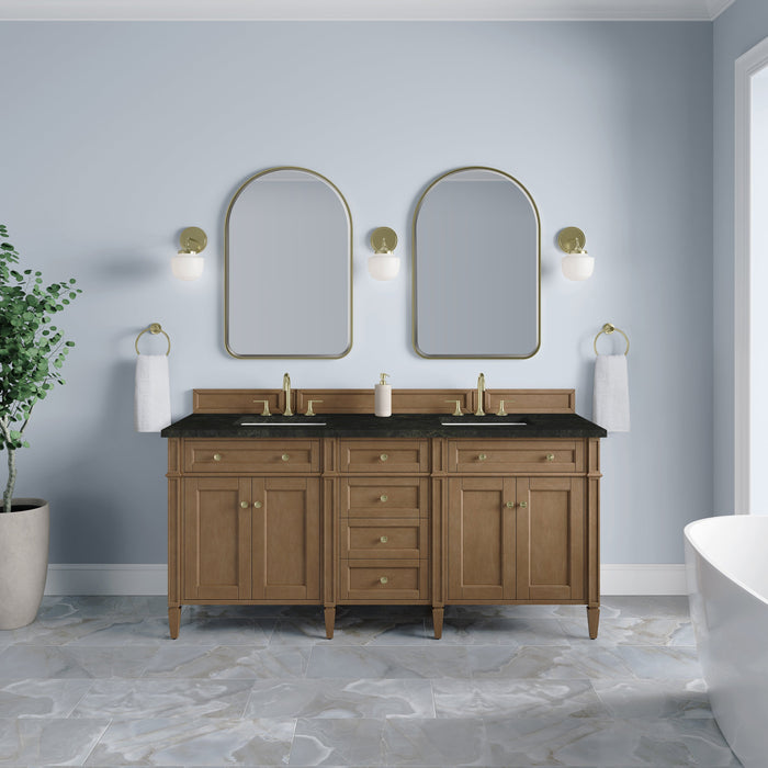 James Martin Brittany 72" Double Bathroom Vanity, Pecan