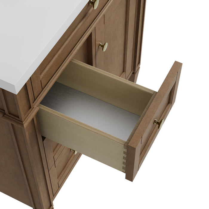 James Martin Brittany 30" Single Bathroom Vanity, Pecan