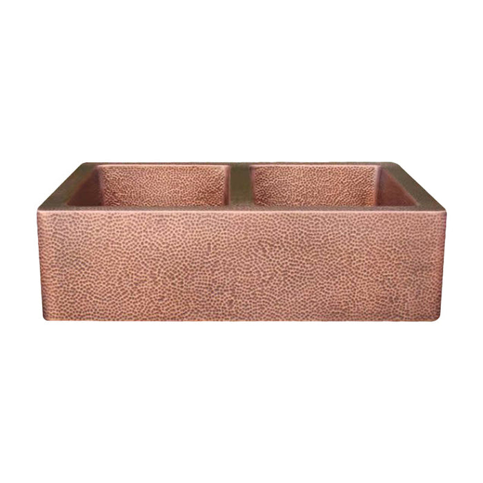 Akicon Double Bowl Custom Farmhouse Apron Copper Kichen Sink — AKS603-C