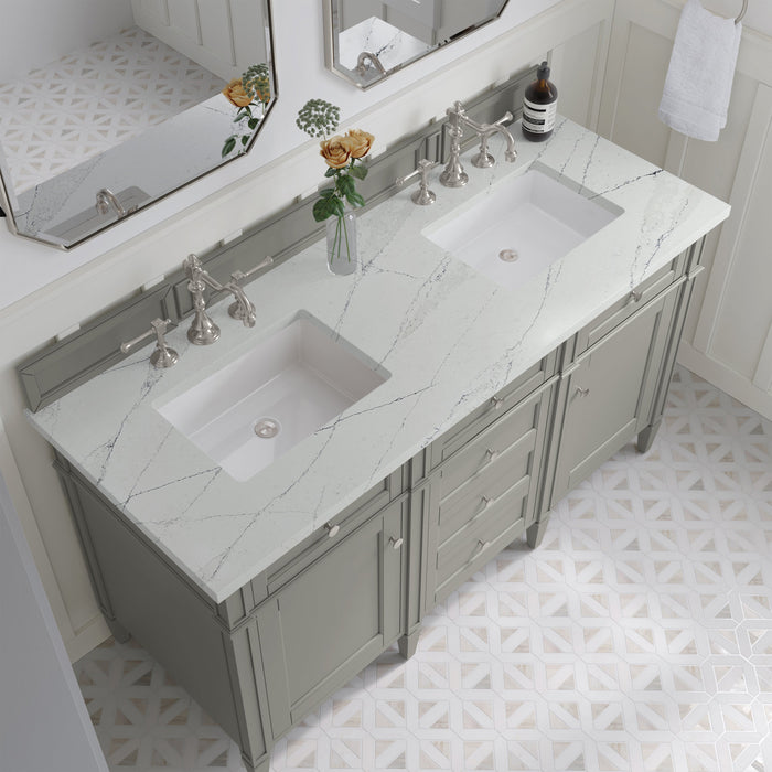 James Martin Brittany 60" Double Bathroom Vanity, Urban Gray