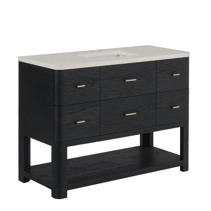 James Martin Lucian 48" Single Bathroom Vanity, Carbon Oak