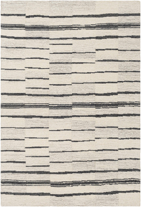 Moorebank Black Striped Wool Rug