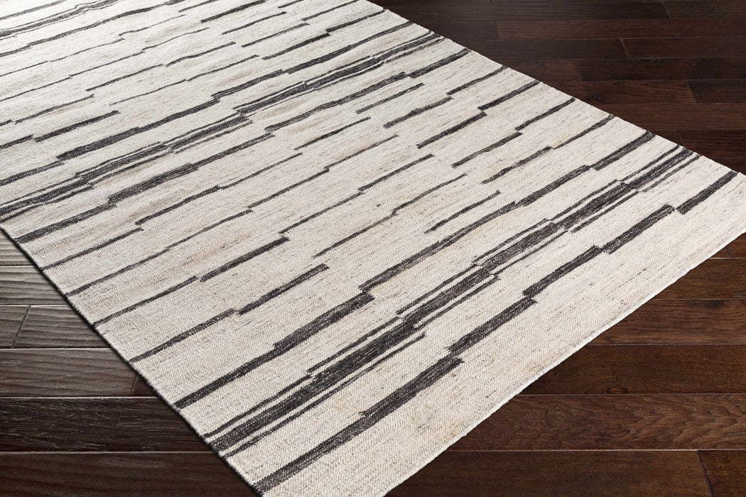Moorebank Black Striped Wool Rug
