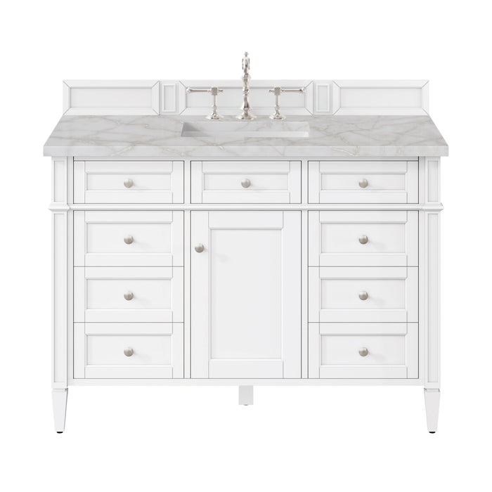 James Martin Brittany 48" Single Bathroom Vanity, Bright White