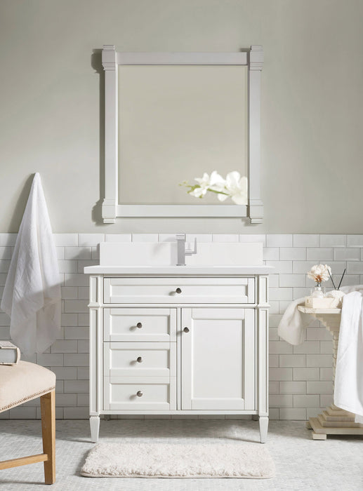 James Martin Brittany 36" Single Bathroom Vanity, Bright White