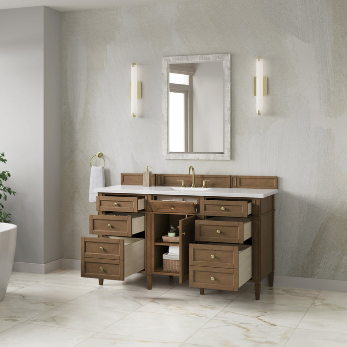 James Martin Brittany 60" Single Bathroom Vanity, Pecan