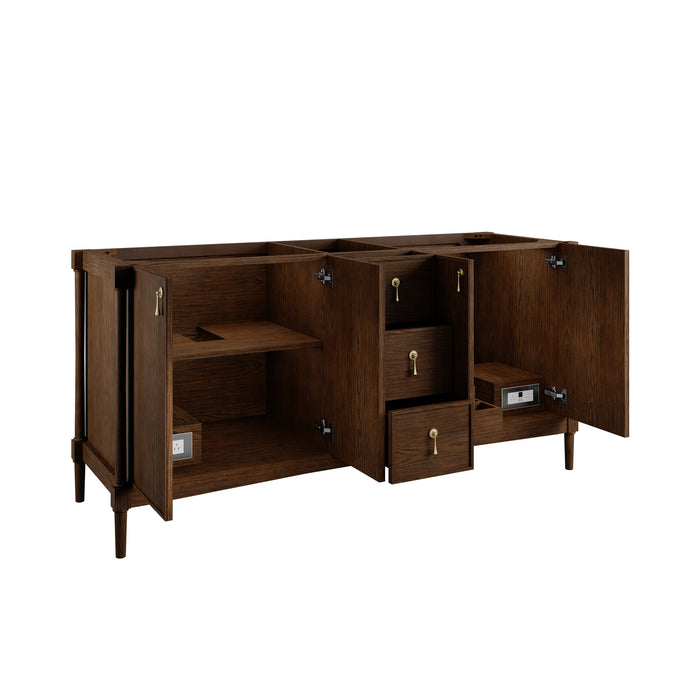 James Martin Kinnsden 72" Double Bathroom Vanity, Sable Oak