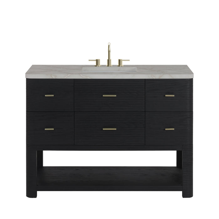 James Martin Lucian 48" Single Bathroom Vanity, Carbon Oak