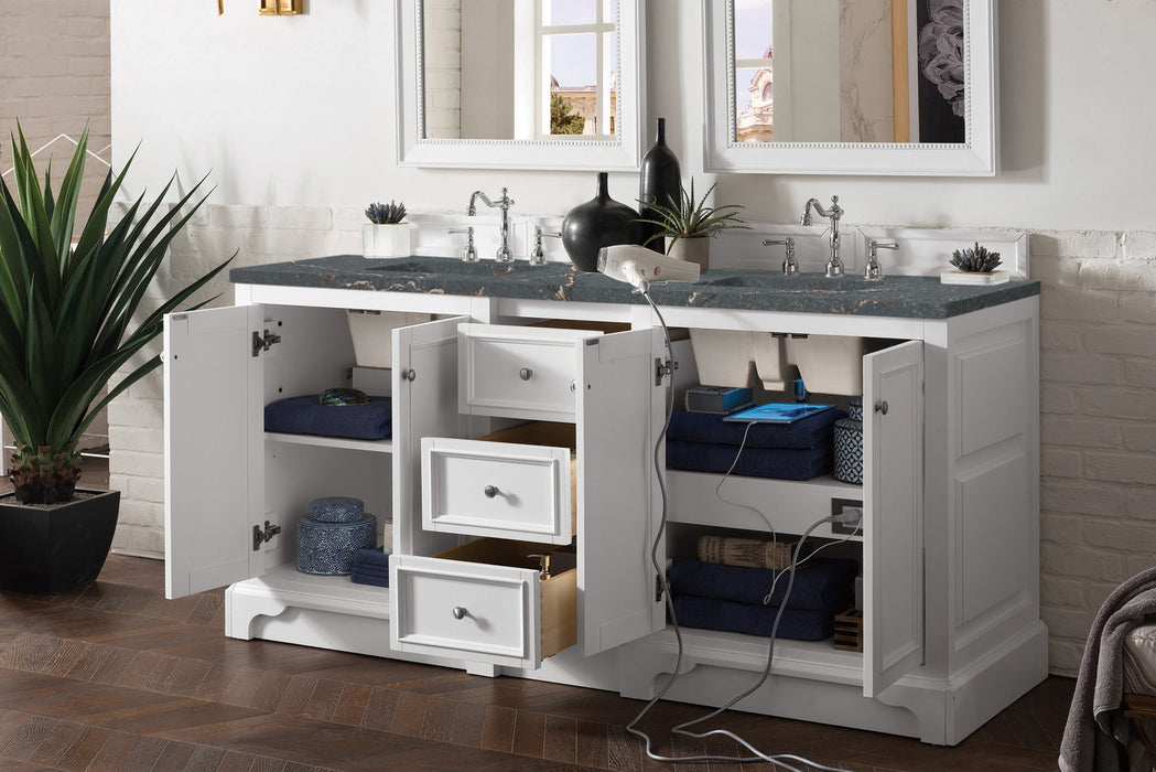 James Martin De Soto 72" Double Bathroom Vanity, Bright White
