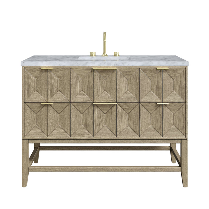 James Martin Emmeline 48" Single Bathroom Vanity, Pebble Oak