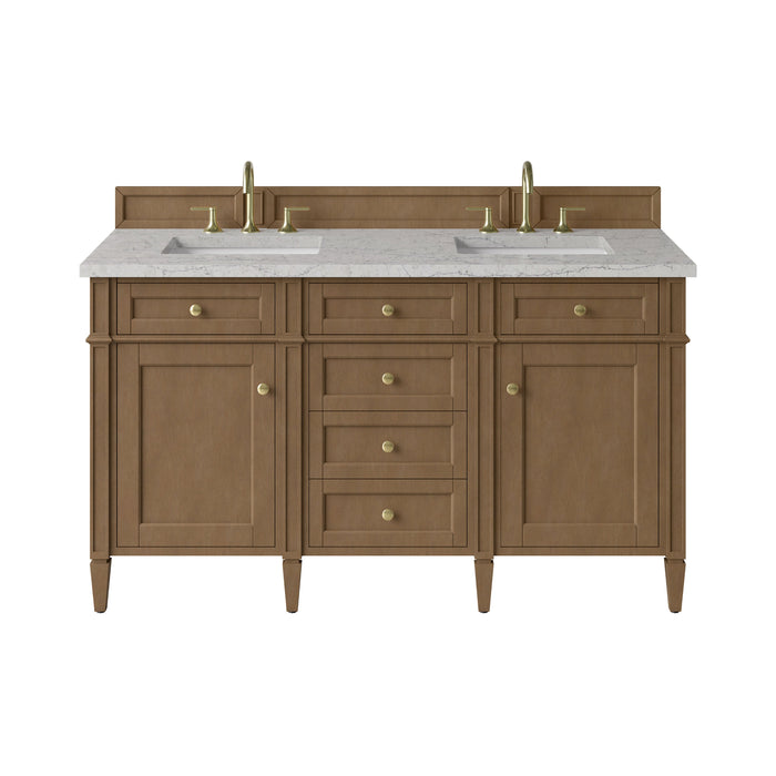 James Martin Brittany 60" Double Bathroom Vanity, Pecan