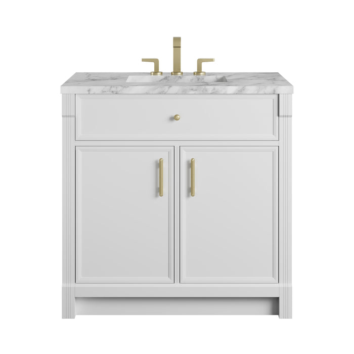 James Martin Bellshire 36" Single Bathroom Vanity, Bright White