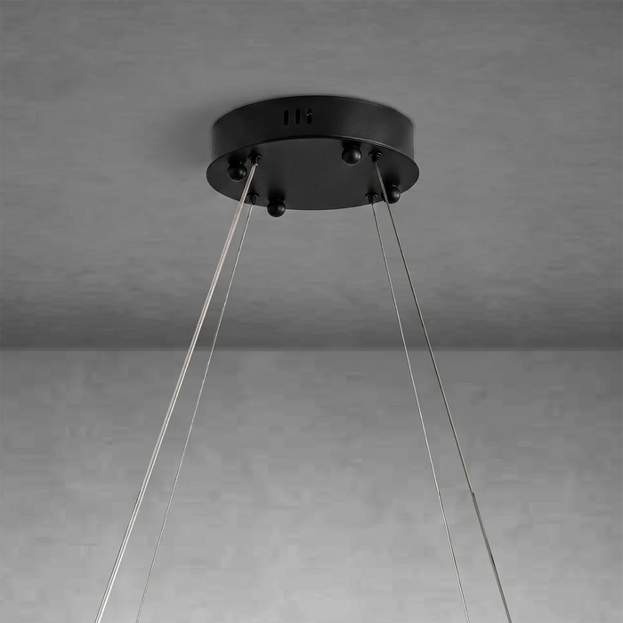 Natural Alabaster Tile Round Chandelier