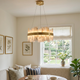 Natural Alabaster Tile Round Chandelier