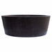 natural stone black andesite tapered sink honed matte SKU NTRSTC53 Size (D)16" (H)6" side view product shot