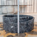 natural stone black marble special design vessel sink surface polished size (D)16" (H)6" (diameter 40.6cm height 15cm) SKU-NTRVS29 product shot height measure