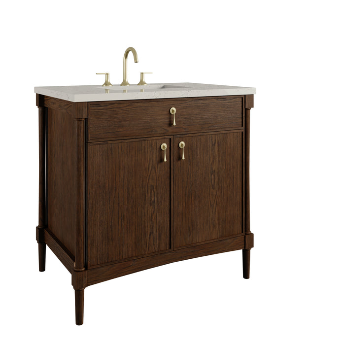 James Martin Kinnsden 36" Single Bathroom Vanity, Sable Oak
