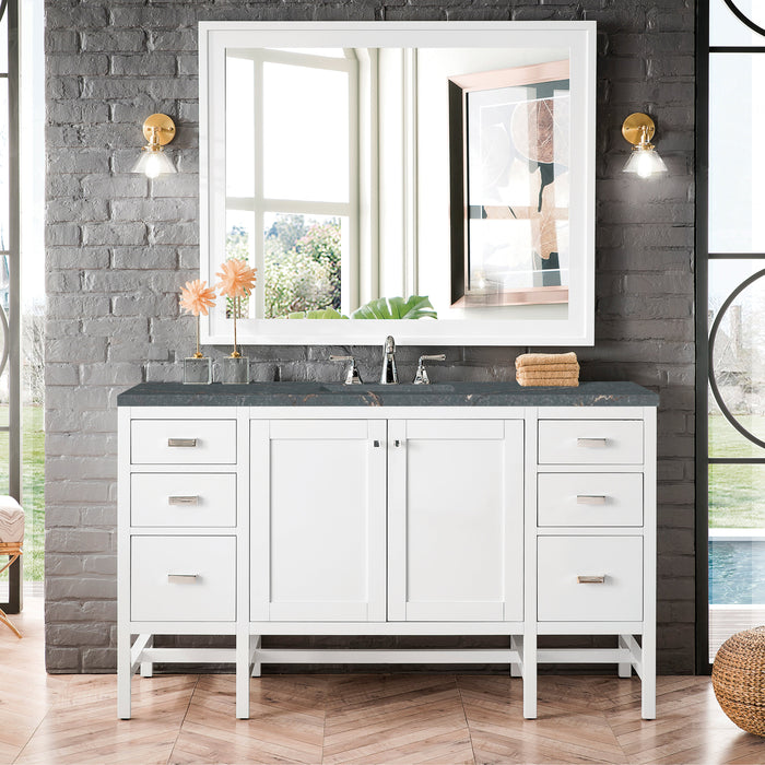 James Martin Addison 60" Single Bathroom Vanity, Glossy White
