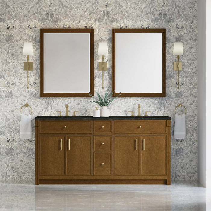 James Martin Bellshire 72" Double Bathroom Vanity, Honey Oak