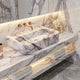 New York Marble Wall Mount Bathroom Sink Ribbed Textured Finish - 24 Inch Length