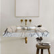 Turkish Marble Wall-mount Rectangular Bathroom Sink 43 Inch - Polished