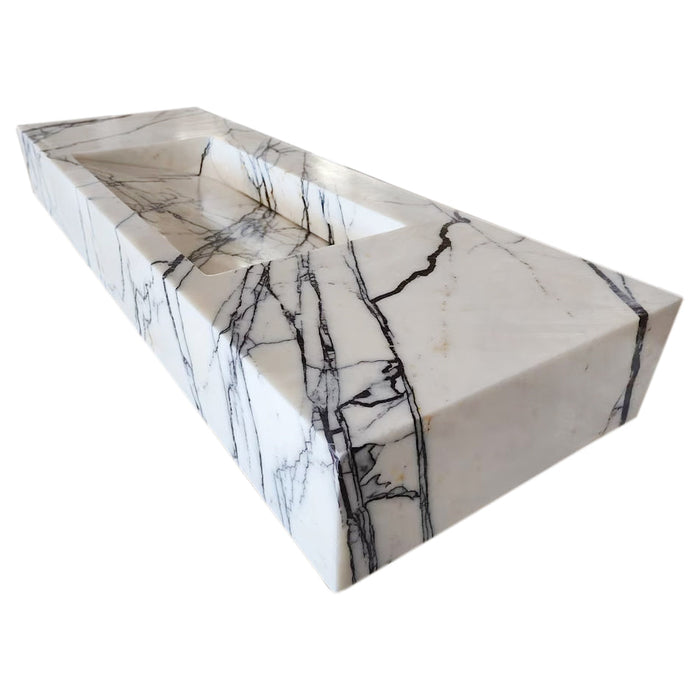 New York Marble Wall-mount Bathroom Sink Hidden Drain Polished NTRVS180