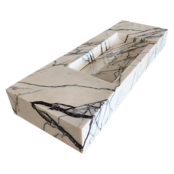 New York Marble Wall-mount Bathroom Sink Hidden Drain Polished NTRVS180